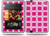 Squared Fushia Hot Pink Decal Style Skin fits Amazon Kindle Fire HD 8.9 inch