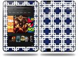 Boxed Navy Blue Decal Style Skin fits Amazon Kindle Fire HD 8.9 inch