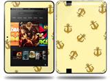 Anchors Away Yellow Sunshine Decal Style Skin fits Amazon Kindle Fire HD 8.9 inch