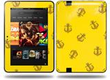 Anchors Away Yellow Decal Style Skin fits Amazon Kindle Fire HD 8.9 inch