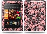 Scattered Skulls Pink Decal Style Skin fits Amazon Kindle Fire HD 8.9 inch