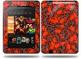 Scattered Skulls Red Decal Style Skin fits Amazon Kindle Fire HD 8.9 inch