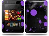 Lots of Dots Purple on Black Decal Style Skin fits Amazon Kindle Fire HD 8.9 inch