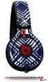 Skin Decal Wrap works with Beats Mixr Headphones Wavey Navy Blue Skin Only (HEADPHONES NOT INCLUDED)