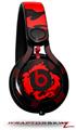 Skin Decal Wrap works with Beats Mixr Headphones Oriental Dragon Red on Black Skin Only (HEADPHONES NOT INCLUDED)