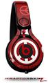 Skin Decal Wrap works with Beats Mixr Headphones Love and Peace Red Skin Only (HEADPHONES NOT INCLUDED)