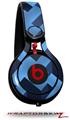 Skin Decal Wrap works with Beats Mixr Headphones Retro Houndstooth Blue Skin Only (HEADPHONES NOT INCLUDED)
