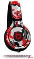 Skin Decal Wrap works with Beats Mixr Headphones Sexy Girl Silhouette Camo Red Skin Only (HEADPHONES NOT INCLUDED)