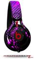 Skin Decal Wrap works with Beats Mixr Headphones Halftone Splatter Hot Pink Purple Skin Only (HEADPHONES NOT INCLUDED)