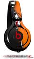 Skin Decal Wrap works with Beats Mixr Headphones Ripped Colors Black Orange Skin Only (HEADPHONES NOT INCLUDED)