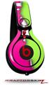 Skin Decal Wrap works with Beats Mixr Headphones Ripped Colors Hot Pink Neon Green Skin Only (HEADPHONES NOT INCLUDED)