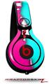Skin Decal Wrap works with Beats Mixr Headphones Ripped Colors Hot Pink Neon Teal Skin Only (HEADPHONES NOT INCLUDED)