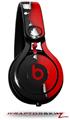 Skin Decal Wrap works with Beats Mixr Headphones Ripped Colors Black Red Skin Only (HEADPHONES NOT INCLUDED)