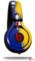 Skin Decal Wrap works with Beats Mixr Headphones Ripped Colors Blue Yellow Skin Only (HEADPHONES NOT INCLUDED)