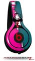 Skin Decal Wrap works with Beats Mixr Headphones Ripped Colors Hot Pink Seafoam Green Skin Only (HEADPHONES NOT INCLUDED)