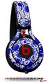 Skin Decal Wrap works with Beats Mixr Headphones Scattered Skulls Royal Blue Skin Only (HEADPHONES NOT INCLUDED)