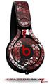 Skin Decal Wrap works with Beats Mixr Headphones HEX Mesh Camo 01 Red Skin Only (HEADPHONES NOT INCLUDED)