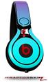 Skin Decal Wrap works with Beats Mixr Headphones Smooth Fades Neon Teal Hot Pink Skin Only (HEADPHONES NOT INCLUDED)
