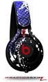 Skin Decal Wrap works with Beats Mixr Headphones Halftone Splatter White Blue Skin Only (HEADPHONES NOT INCLUDED)