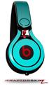 Skin Decal Wrap works with Beats Mixr Headphones Smooth Fades Neon Teal Black Skin Only (HEADPHONES NOT INCLUDED)