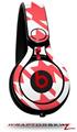 Skin Decal Wrap works with Beats Mixr Headphones Houndstooth Coral Skin Only (HEADPHONES NOT INCLUDED)