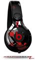 Skin Decal Wrap works with Beats Mixr Headphones Abstract 02 Red Skin Only (HEADPHONES NOT INCLUDED)