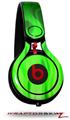 Skin Decal Wrap works with Beats Mixr Headphones Fire Green Skin Only (HEADPHONES NOT INCLUDED)