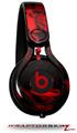 Skin Decal Wrap works with Beats Mixr Headphones Skulls Confetti Red Skin Only (HEADPHONES NOT INCLUDED)