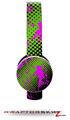 Halftone Splatter Hot Pink Green Decal Style Skin (fits Sol Republic Tracks Headphones - HEADPHONES NOT INCLUDED) 