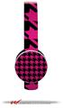 Houndstooth Hot Pink on Black Decal Style Skin (fits Sol Republic Tracks Headphones - HEADPHONES NOT INCLUDED)