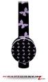 Pastel Butterflies Purple on Black Decal Style Skin (fits Sol Republic Tracks Headphones - HEADPHONES NOT INCLUDED) 