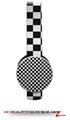 Checkered Canvas Black and White Decal Style Skin (fits Sol Republic Tracks Headphones - HEADPHONES NOT INCLUDED) 