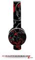 Twisted Garden Gray and Red Decal Style Skin (fits Sol Republic Tracks Headphones - HEADPHONES NOT INCLUDED) 