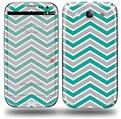 Zig Zag Teal and Gray - Decal Style Skin (fits Samsung Galaxy S III S3)