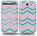 Zig Zag Teal Pink and Gray - Decal Style Skin (fits Samsung Galaxy S III S3)
