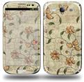 Flowers and Berries Orange - Decal Style Skin (fits Samsung Galaxy S III S3)
