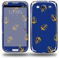 Anchors Away Blue - Decal Style Skin (fits Samsung Galaxy S III S3)