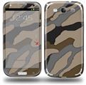 Camouflage Brown - Decal Style Skin (fits Samsung Galaxy S III S3)