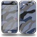 Camouflage Blue - Decal Style Skin (fits Samsung Galaxy S III S3)
