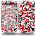 Sexy Girl Silhouette Camo Red - Decal Style Skin (fits Samsung Galaxy S III S3)