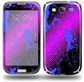 Halftone Splatter Blue Hot Pink - Decal Style Skin (fits Samsung Galaxy S III S3)