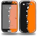 Ripped Colors Black Orange - Decal Style Skin (fits Samsung Galaxy S III S3)