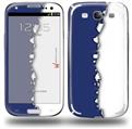 Ripped Colors Blue White - Decal Style Skin (fits Samsung Galaxy S III S3)