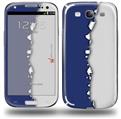 Ripped Colors Blue Gray - Decal Style Skin (fits Samsung Galaxy S III S3)