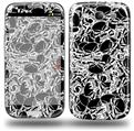Scattered Skulls Black - Decal Style Skin (fits Samsung Galaxy S III S3)