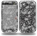 Scattered Skulls Gray - Decal Style Skin (fits Samsung Galaxy S III S3)