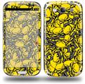 Scattered Skulls Yellow - Decal Style Skin (fits Samsung Galaxy S III S3)