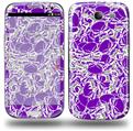 Scattered Skulls Purple - Decal Style Skin (fits Samsung Galaxy S III S3)