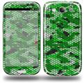 HEX Mesh Camo 01 Green Bright - Decal Style Skin (fits Samsung Galaxy S III S3)