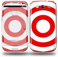 Bullseye Red and White - Decal Style Skin (fits Samsung Galaxy S III S3)